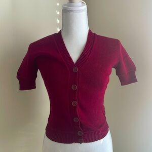 Vtg Kitty Hawk Burgundy Short Sleeve Top. Y2K